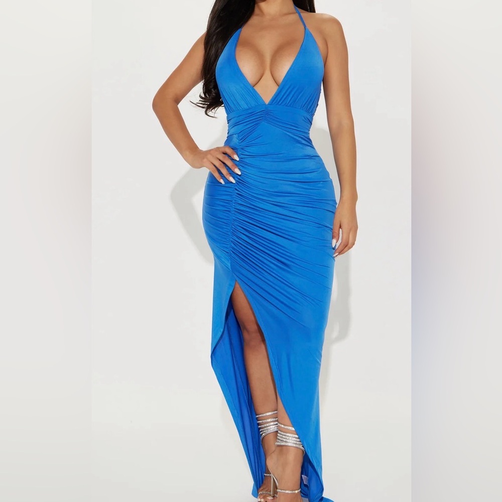 Elegant Blue Women's Dress